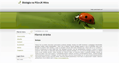 Desktop Screenshot of biologia.pgjknr.sk